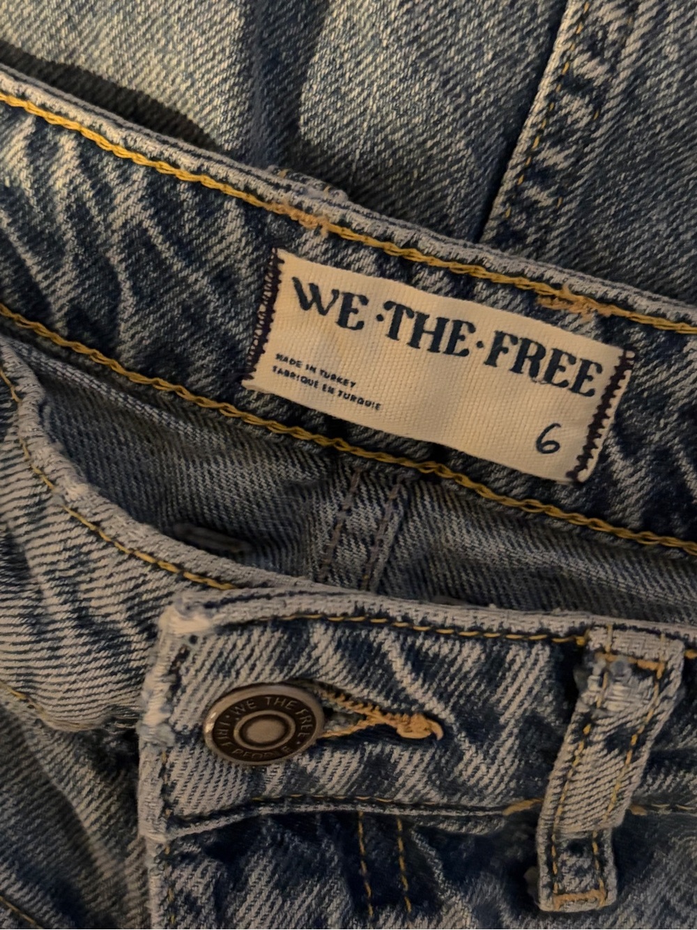 We The Free Light Blue Denim Maxi Skirt